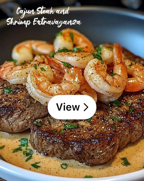 Lemon8 · Cajun Steak and Shrimp Extravaganza · @Nykilla 🧑🏽‍🍳 Easy Steak And Shrimp Recipes, Cajun Steak And Shrimp, Steak And Shrimp Dinner, Steak And Shrimp Recipes, Cajun Steak, Steak And Shrimp, Easy Steak, Shrimp Dinner, Dinner Guests