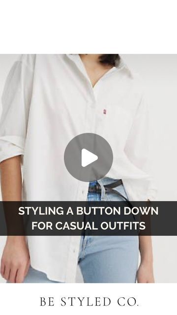 Nashville Personal Stylists | Blair Moore✨ on Instagram: "Comment “more” if you like this type of content and please ask specific style questions- yours may get chosen for the next video series! 

Don’t give up on a shirt the second you put it on! 

👚 Roll the sleeves
👚 play with button length on top and bottom - always can use tape or stitch gun to make it perfect. 
👚 Play with collar, jewelry and pairing with a more casual bottom/shoe for a fun vibe. 

Do you struggle with collared shirts feeling too “corporate”?! 

.
.
#collaredshirt #buttonup #styletips #fashion #styletips #styletipsforwomen" Collard Shirt Outfit Women, Type Of Content, Collard Shirt, Collared Shirts, Casual Bottoms, White Button Up, White Button Down, Next Video, Tshirt Outfits