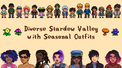 Best Stardew Valley Mods | PC Gamer Cute Stardew Valley Outfits, Stardew Valley Outfits, Stardew Valley Mods, Stardew Valley Tips, All Robins, Seasonal Outfits, Side Portrait, Female Farmer, Winter Portraits