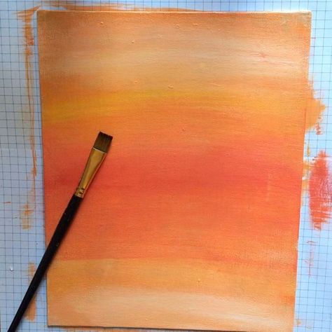 How To Paint Sunrise Easy, How To Paint Sunset Easy, Painting Sunset Ideas, Easy Backgrounds To Paint, How To Paint A Sunset, Sunset Painting Diy, Easy Sunset Acrylic Painting, Painting A Sunset, Sunrise Paintings