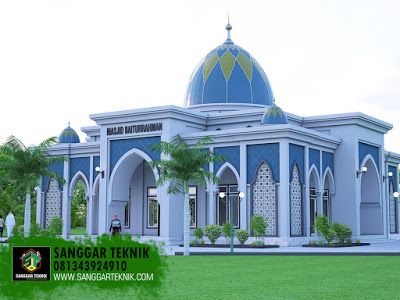 DESAIN MASJID MINIMALIS 17 X 17 ( 1 LANTAI ) | SANGGAR TEKNIK Architecture Portfolio Template, Mosque Design Islamic Architecture, Architecture Tools, Mosque Design, System Architecture, Entrance Gates Design, Mosque Architecture, Architecture Design Drawing, House Construction Plan