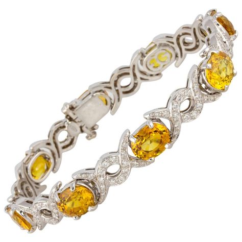 Watches Bracelets, Dress Reference, Diamond Bracelet Design, Yellow Jewelry, White Gold Bracelet, Bracelet Design, Yellow Earrings, Sapphire Bracelet, Fancy Diamonds