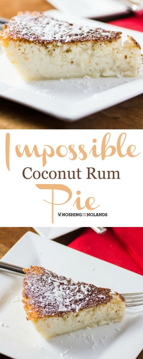 Rum Pie, Easiest Desserts, Coconut Extract, Bisquick Recipes, Coconut Pie, Biscuit Mix, Easy Pie, 12 Tomatoes, Perfect Pies