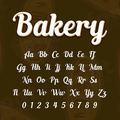 Bakery Lettering, Bakery Font, Elegant Pastry, Creations Logo, Fonts Embroidery, Decorated Letters, Logo Word, Font Letters, Adobe Illustrator Vector