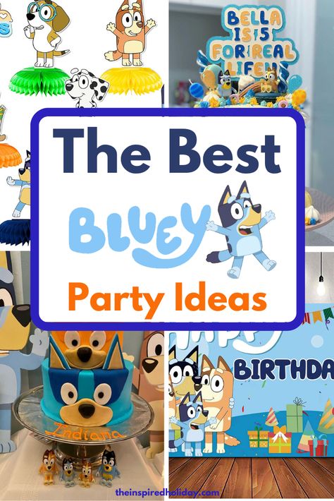 3 Year Birthday Bluey, Bluey Themed Birthday Snacks, Three Year Old Bluey Party, 1st Bluey Birthday Party, Bluey Bingo 2nd Birthday Party, Bluey Birthday Punch, Food Ideas For Bluey Party, Blue Second Birthday, Bluey 7th Birthday Party Ideas