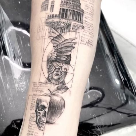 Philosophy Sleeve Tattoo, Italian Architecture Tattoo, Concept Tattoo, Mother Tattoos For Children, Simple Tattoos For Guys, Religious Tattoos, Greek Tattoos, Tattoo Style Drawings, Subtle Tattoos