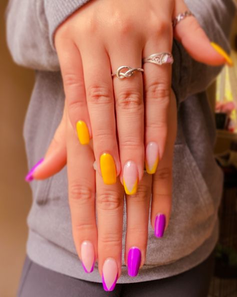 New Orleans Inspired Nails, Nola Nails New Orleans, New Orleans Nail Ideas, Nola Nails, New Orleans Nails, Beauty Guru, Nail Inspiration, Purple Nails, Yellow Purple