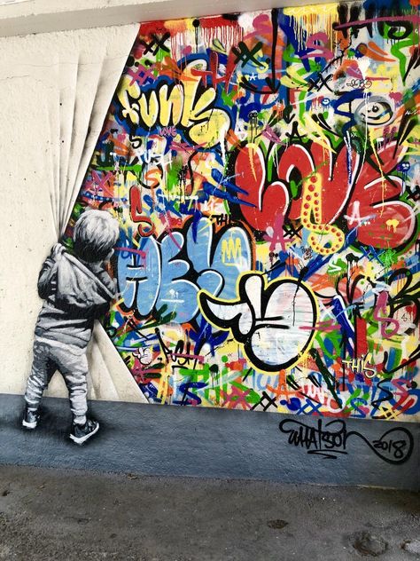 Martin Whatson Art, Graphity Street Art, Street Art Ideas, Creative Lighting Ideas, Urban Art Painting, Abstract Street Art, Street Art Mural, Street Art Painting, A Level Art Sketchbook