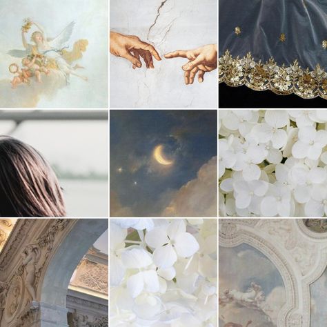 Heaven Color Palette, Angel Color Palette, Angel Colour Palette, Angel Core Color Palette, Angelic Color Palette, Angel Aesthetic Color Palette, Angelcore Moodboard, Angel Moodboard, Moodboard Inspo