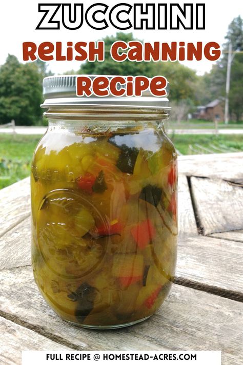 Easy zucchini relish recipe is a great way to use up large zucchini’s. Using zucchini, onions, and peppers canned zucchini relish is a must have in your food preservation pantry. Enjoy it on hot dogs, sausages, burgers and more. Grab the recipe. Sweet Relish Recipe, Yummy Zucchini Recipes, Cucumber Relish Recipes, Zucchini Relish Recipes, Canning Zucchini, Canned Zucchini, Zucchini Relish, Large Zucchini, Easy Canning