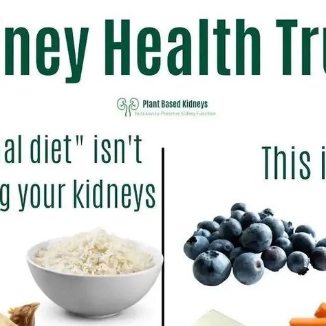 Chronic Kidney Disease Solution on Instagram: "TRUTH: low potassium, low phosphorus, refined food isn’t helping your kidneys… The left is the old and outdated, “Renal Diet”. It recommends white grains, chicken and other meats, and refined cereals/ grains amongst other things. It only focuses on single micronutrient content vs the diet quality as a whole! Eating more fruits and veggies, more fiber, and replacing animal protein with minimally processed, whole plant foods does help PROTECT and OP Renal Diet, Chronic Kidney, Animal Protein, Plant Food, Fruits And Veggies, Plant Based, Disease, Cereal, Nutrition