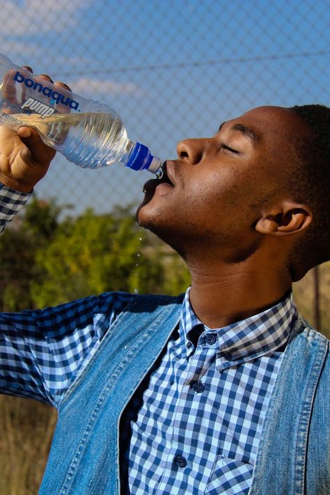 Photography of A Man Drinking Water Drinking Water Drawing Reference, Drinking Water Images, Drinking Water Reference, Drinking Juice Pose, Person Drinking Water, Drinking Pose Reference, Drinking Water Photography, Bhola Baba, Liquid Iv