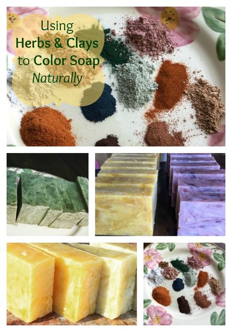 You can make so many different colors of soap using various herbs and clays from the earth! Find out how to use natural clays, herbs, spices, and other additives for color and texture in your own handmade soap. Making soap is so fun, especially if you are choosing natural ingredients. And they are way more healthy for you! #health #handmade #soap #natural #clay #herbal #howtomake #colors #healingharvesthomestead Natural Soap Colorants, Natural Colorants, Diy Soap Bars, Preserving Foods, Soap Colorants, Soap Making Recipes, Diy Rose, Coloring Techniques, Soap Making Supplies