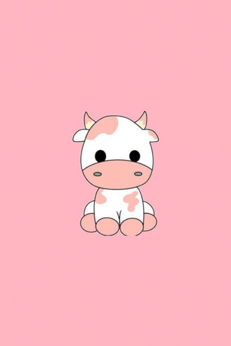 Pink Cow Background, Cute Pink Cow Wallpaper, Pink Cowprint Aesthetic Wallpaper, Aesthetic Pink Drawing Ideas, Cow Pink Wallpaper, Pink Cow Drawing, Pink Cow Aesthetic, Pink Cow Wallpaper, Pink Animal Wallpaper