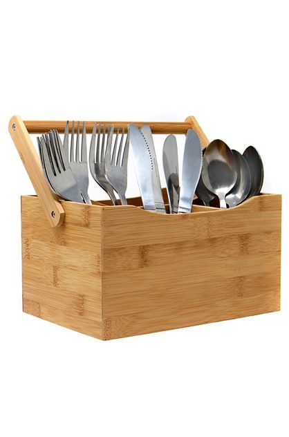 Shop Bamboo Utensil Cutlery Holder | M&W | TheMarket NZ Kitchen Cupboard Shelves, Wooden Utensil Holder, Coffee Capsule Holder, Broom Hanger, Plate Shelves, Kitchen Cupboard Storage, Condiment Caddy, Capsule Holder, Kitchen Desks