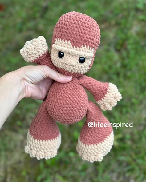 Happy pattern release day!!! 🥳 I had the pleasure of testing for Nikki @innoscent_teddies newest pattern Bigfoot pattern! I had the perfect colors already in my yarn stash from @joann_stores Big Twist Posh. Isn’t he adorable???? Head over to her page to get the details on where to snag this cutie. 🥰 #hleeinspired #crochetplushie #crochetplush #crochetpattern #handmadewithjoann #patterntester #bigfoot #yarnstash #crochetwithme #childofgod #forhisglory Crochet Sasquatch Free Pattern, Crochet Bigfoot Free Pattern, Bigfoot Crochet Pattern, Big Twist, Yarn Stash, Crochet Amigurumi, Free Pattern, Amigurumi, Crochet Patterns