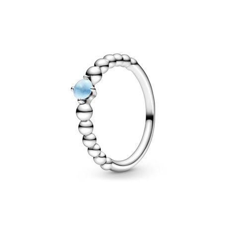 Pandora Ring Birthstone, Pandora Birthstone Rings, Pandora Rings Stacked, Sterling Silver Birthstone Ring, Pandora Blue, Pandora Rings, Blue Stone Ring, December Birthstone, February Birth Stone