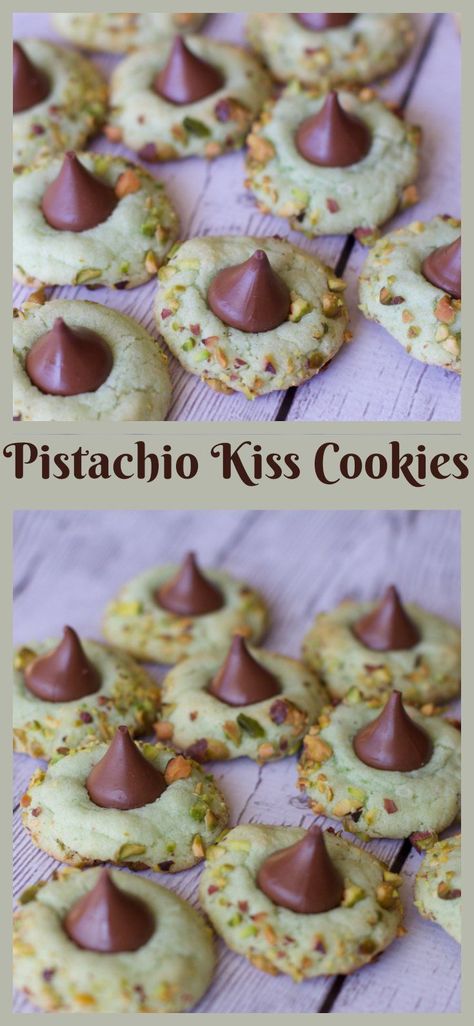 St. Patrick Day Dessert Ideas Pistachio Pudding Kiss Cookies Recipe. Saint Patrick Day or any day you want the flavor of Pistachios. Pistachio Recipes Desserts, Kiss Cookies Recipe, St Patrick's Day Desserts, Irish Desserts Traditional, Pistachio Pudding Cookies, Kiss Cookie Recipe, Keto Pudding, Pistachio Dessert, Irish Desserts