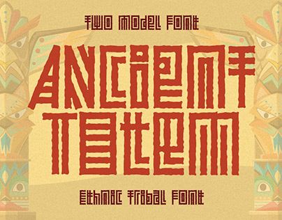 Check out new work on my @Behance profile: "Free Ethnic Tribal Font - Ancient Totem" http://be.net/gallery/174571759/Free-Ethnic-Tribal-Font-Ancient-Totem Ancient Font, Old Fonts, Silhouette Fonts, Latest Fonts, Design Fonts, Graphic Design Fonts, Brand Fonts, Cricut Fonts, Retro Font