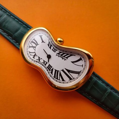 Dali Watch, Weird Watches, Weird Watch, Watch Aesthetic, Unique Watches, Tank Watch, Timeless Watches, Retro Watches, Weird Shapes