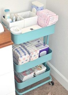 Baby Room Boy, Ikea Raskog, Room Neutral, Changing Tables, Baby Storage, Nursery Baby Room, Baby Organization, Baby Bedroom, Nursery Inspiration