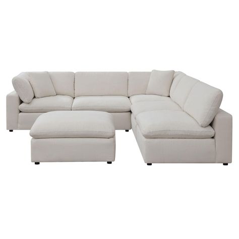 Haven 6-Piece Sectional Sofa, Assorted Colors - Sam's Club Linen Sectional, Single Arm Chair, Bedroom Couch, White Sofas, Liberty Furniture, Corner Sectional, Universal Furniture, Modular Sectional, Cloud 9