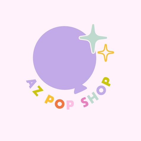 cutest and cleanest logo set for @azpopshop ��😍😍 Are you in love? I am in love. . . . . . . . #graphicdesign #logodesign #logo #newlogo #logodesigner #cutegraphicdesign #cutecanva #illustrator #femalegraphicdesigner Party Branding Design, Confetti Logo Design, Ballon Logo Design, Balloon Branding, Kawaii Branding Design, Balloon Branding Logos Design, Chanel Art Print, Event Planner Logo, Balloon Logo