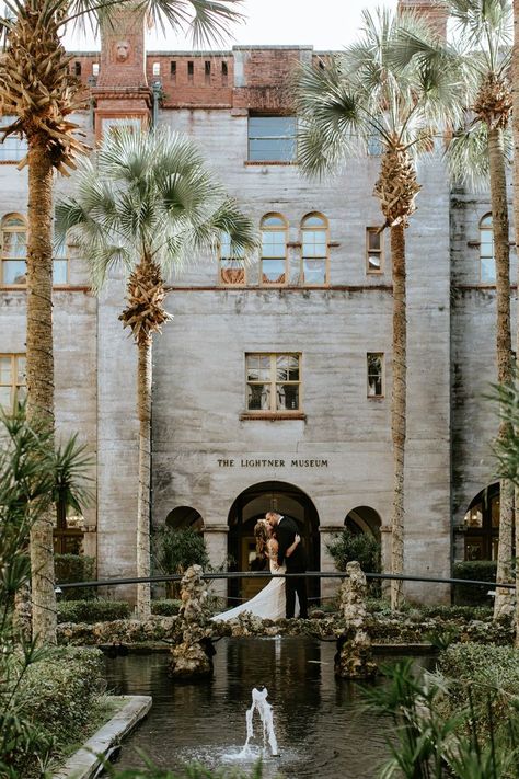 St Augustine Tattoo Ideas, Saint Augustine Florida Wedding, The Lightner Museum Wedding, At Augustine Wedding, St Augustine Florida Wedding Venues, St Pete Elopement, St Augustine Florida Photoshoot, Florida Elopement Ideas, St Augustine Florida Wedding