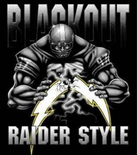 Raiders Blackout Raiders Vs Chargers, Oakland Raiders Images, Oakland Raiders Fans, Raiders Wallpaper, Raiders Stuff, Raiders Baby, Oakland Raiders Football, Nfl Raiders, Nfl Oakland Raiders