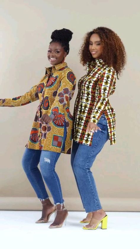 African Tops For Women, African Blouses, African Tops, African Print Tops, Almost Friday, African Print Dress Ankara, Afrikaanse Mode, African Inspired Clothing, African Print Dress Designs