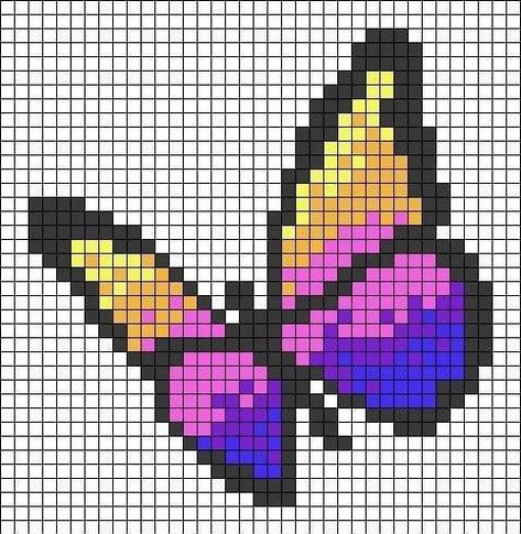 Pixel Drawing Butterfly, Butterfly Pixel Pattern, Butterfly Pixel Art 32x32, Pixel Art Pattern Butterfly, Butterfly Alpha Pattern, Butterfly Perler Bead Pattern, Pixel Art Butterfly, Butterfly Pixel Art, Pixel Butterfly