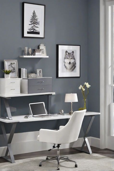 Experience the calming ambiance of Wolf Gray (2127-40) in your workspace. Discover the perfect decor elements for a serene and peaceful environment in your daily routine. #Ad #homedecor #homedesign #trendgirlApartment #Painthome #interiorarchitecture Wall Colors Green Room Colors
Bright Room office Colors
Apartment Renovation
Home office Remodeling
Modern Paint Colors
2024 Green Room Colors, Paint Colors 2024, Modern Paint Colors, Light Colored Furniture, Bright Room, Gym Office, Peaceful Environment, Living Room Renovation, Office Remodel