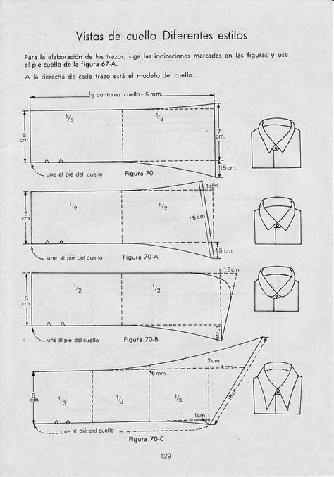 Pola Blus, Mens Shirt Pattern, Detail Couture, Shirt Collar Pattern, Kemeja Lelaki, Sewing Collars, Sewing Blouses, Costura Fashion, Sewing Shirts