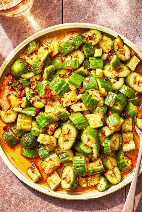 Chili Oil Crisp, Asian Corn Salad, Chili Oil Cucumbers, Chili Onion Crunch Cucumbers, Recipes With Chili Crisp Oil, Cucumber Chili Crunch, Crispy Cucumber Salad, Recipes Using Spicy Chili Crisp, Recipes Using Crispy Chili Oil