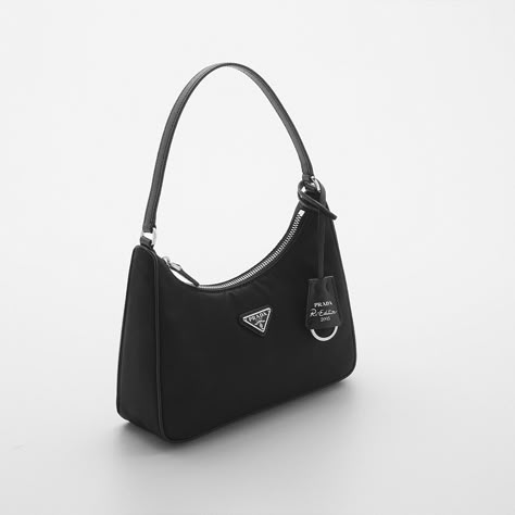 PRADA Saffiano Leather & Nylon Shoulder Bags | PRADA Prada Milano Bag, Prada Symbole Bag, Prada Bag Re Edition, Black Prada Bag, Prada Black Bag, Vintage Prada Bag, Prada Monochrome Bag, Prada Re Edition 2005 Bag, Prada Handbags Black