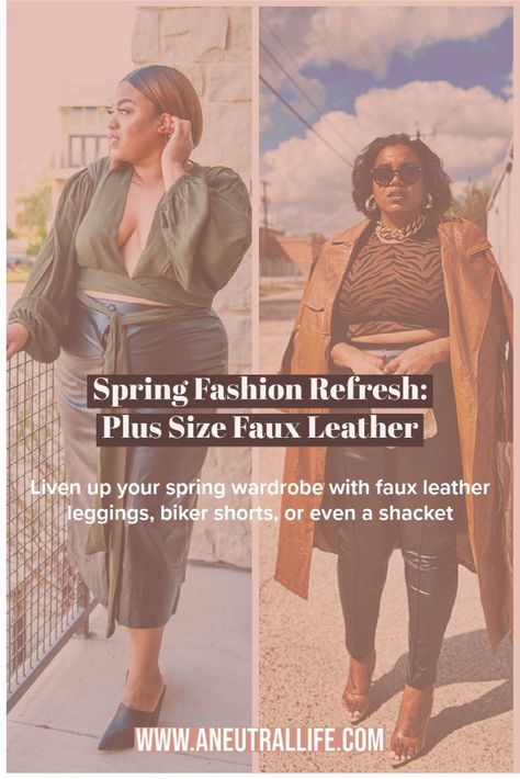 Spring is around the corner and guess what? Faux leather has re-emerged as one of the hottest trends of the season. I’ve got 15 on-trend plus size faux leather pieces (leggings, skirts, or & even a shacket) to punch up your spring outfits 😜😜😜 faux leather plus size #LTKSeasonal#LTKstyletip #LTKcurves Faux Leather Joggers Outfit, Leather Joggers Outfit, Plus Size Baddies, Leather Plus Size, Faux Leather Joggers, Leather Joggers, Joggers Outfit, Plus Size Black, Leather Pieces