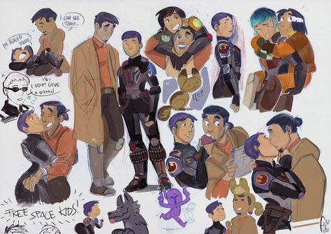 Sabezra Fanart, Ezra X Sabine, Ezra And Sabine, Rebels Star Wars, Sw Rebels, Ezra Bridger, Sabine Wren, Star Wars Fanart, Star Wars Trooper