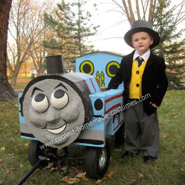 I don't think we are going to get this intense on the costume.  and Henry has a cute belly so he really will be the "fat controller" as he is referred to on the show Thomas Costume, Thomas The Train Birthday, Halloween Train, Thomas The Train Birthday Party, Thomas The Train Party, Thomas Birthday, Trains Birthday Party, Train Party, Homemade Costumes