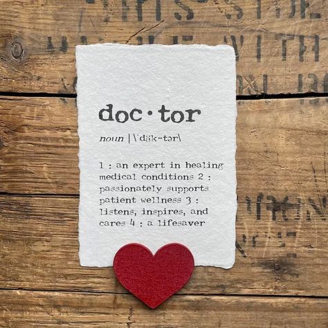 Doctor Definition Print in Typewriter Font on 5x7 or 8x10 - Etsy Canada Doctor Definition, Letter Of Gratitude, Medical School Graduation Gift, Medical School Graduation, Typewriter Font, Vintage Lettering, Graduation Cards, A Doctor, Mail Art