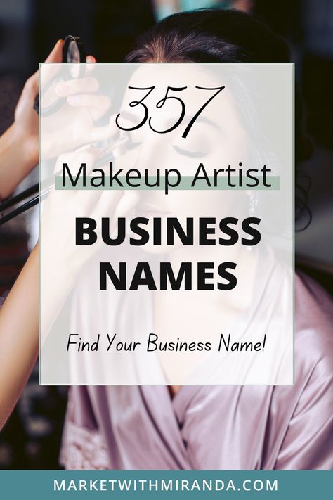 Are you ready to kickstart your makeup artist career with a name that truly represents your talent and passion? Look no further! We've handpicked 357 makeup artist business names that are sure to inspire and impress. These unique and catchy names are perfect for your future success as a makeup entrepreneur. Username For Makeup Artist, Makeup Artist Username Ideas, Makeup Artist Names Ideas, Makeup Business Names, Makeup Artist Names, Makeup Artist Career, Artist Career, Makeup Names, Makeup Collage