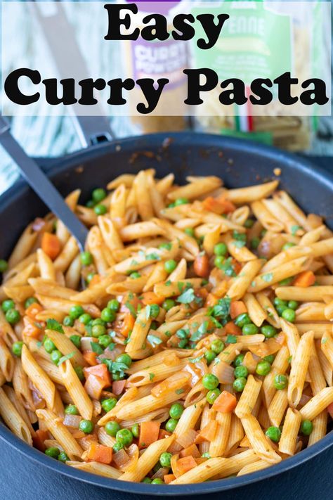 Curry Pasta Recipe, Curried Pasta, Veg Diet, Salad Recipes Healthy Lunch, Curry Pasta, Meals For Four, Low Fat Dinner, Meals Dinner, Quick Healthy Dinner