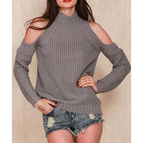 Gray Open Knit Sweater, Fitted Chunky Knit Long Sleeve Top, Winter Open Knit Top, Fitted Chunky Knit Top For Fall, Stretch Open Knit Sweater For Fall, Stretch Pointelle Knit Sweater For Fall, Stretch Open Knit Winter Top, Winter Stretch Open Knit Top, Gray Pointelle Knit Sweater For Fall