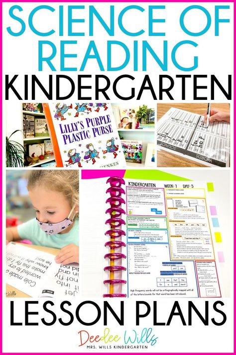 Science Of Reading At Home, Reading Intervention Lesson Plans, Science Of Reading Lesson Plan, The Science Of Reading Kindergarten, Phonics Lesson Plans Kindergarten, Kindergarten Lesson Plans Examples, Science Of Reading Kindergarten Centers, Science Of Reading Kindergarten, Phonemic Awareness Lesson Plans