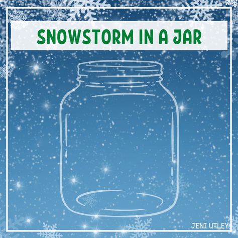 Snowstorm in a Jar Science Activity for Preschoolers Science Activity For Preschoolers, Snowstorm In A Jar, Recipe Printable, Science Concepts, Activity For Preschoolers, Preschool Science Activities, Snow Activities, Preschool Homeschool, Science Activity