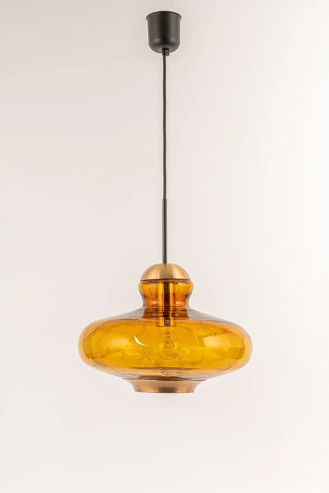 Murano Pendant Light by Doria, Germany, 1970s 1970s Lighting, Pretty Lamps, Orange Stuff, Pendulum Lights, Murano Lamp, Apartment Vibes, Cluster Chandelier, House Light, Air Bnb