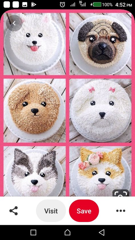 Puppy Birthday Cakes, Dog Cupcakes, Mini Torte, Puppy Birthday Parties, Puppy Cake, Cupcakes Decorados, Animal Cupcakes, Dog Birthday Cake, Animal Cakes