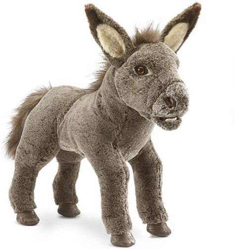 Amazon.com : folkmanis hand puppet Donkey Puppet, Full Body Puppets, Puppet Marionette, Baby Donkey, Wide Eyes, Baby Koala, Adventure Baby, Big Ears, Hand Puppet