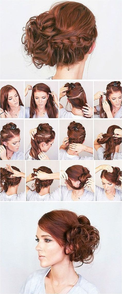 Boho Hairstyles For Medium Hair, Easy Boho Hairstyles, Boho Hairstyles Medium, Curls And Braids, Wedding Hairstyles Medium Length, Lace Braid, Hairstyles For Medium Hair, Updo Hairstyle, Penteado Cabelo Curto