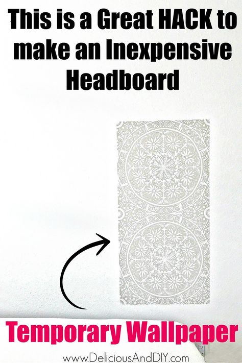 Want to know how you can make an inexpensive headboard and that too on a budget. You only need Removable Wallpaper to make an amazing customized Headboard for your room| Budget Friendly Headboard Idea| Temporary Wallpaper DIY Project #homedecor #peelandtsickwallpaper #temporarywallpaper Fancy Headboard, Diy King Size Headboard, Headboard And Wallpaper, Wallpaper Headboard, Upcycling Ideas Diy, Bookshelf Makeover, Green Painted Walls, Rental Home Decor, Wallpaper Diy