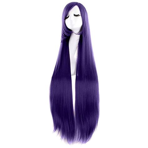 Amazon.com: MapofBeauty 40" 100cm Anime Costume Long Straight Cosplay Wig Party Wig (Dark Purple) : Clothing, Shoes & Jewelry Bangs Anime, Cheap Costumes, Party Wig, Purple Wig, Wig Party, Natural Wigs, Cos Play, Wig Stand, Wig Caps